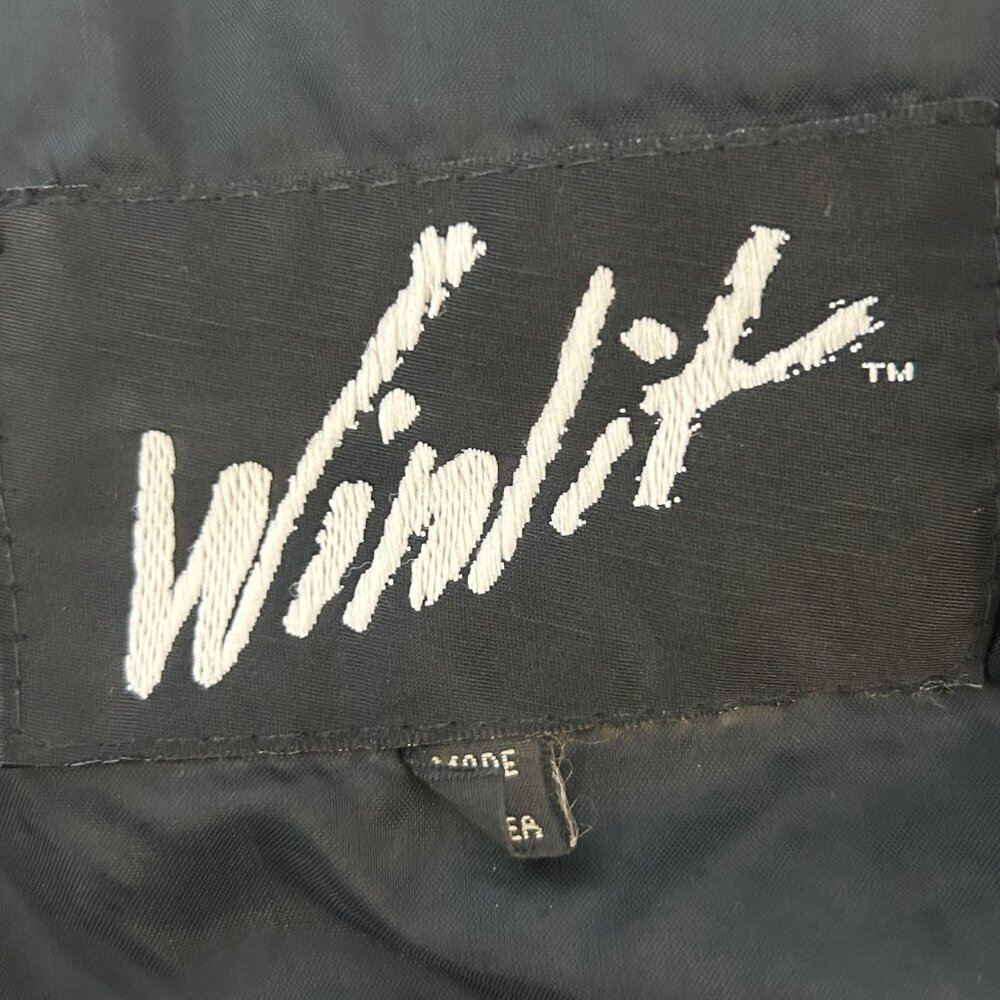 Winlit Vintage 80s Western Cowgirl Jacket Black Leather With Fringe - Picture 5 of 13
